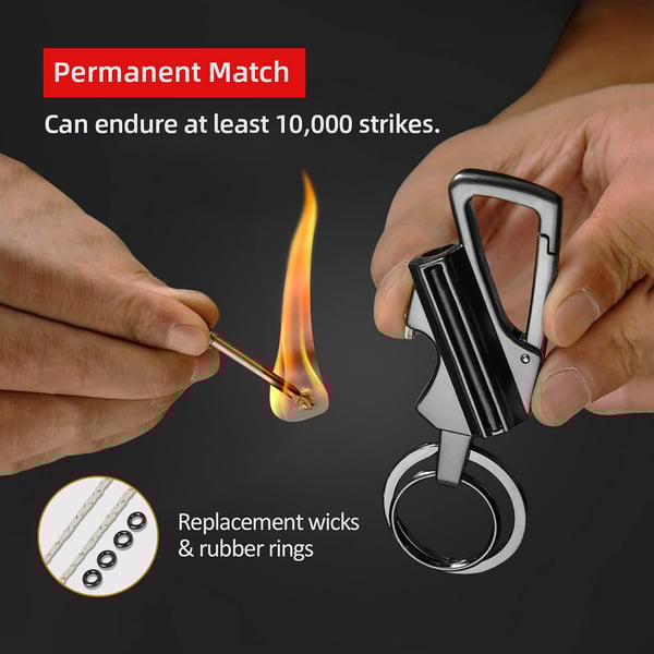 Permanent Match Multitool Keychain Lighter