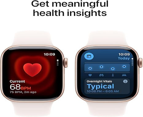 Two smartwatches displaying health information with text 'Get meaningful health insights'.