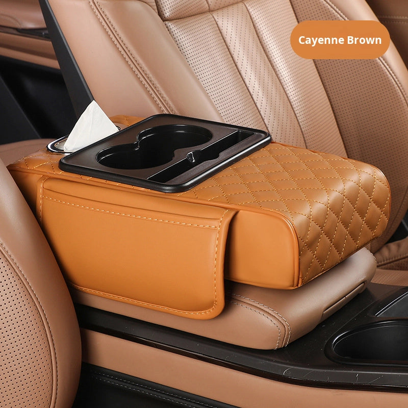 Multifunctional PU Leather Car Armrest Box Mat